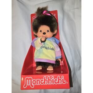 Monchhichi Tie-Dye Hoodie Girl Doll New